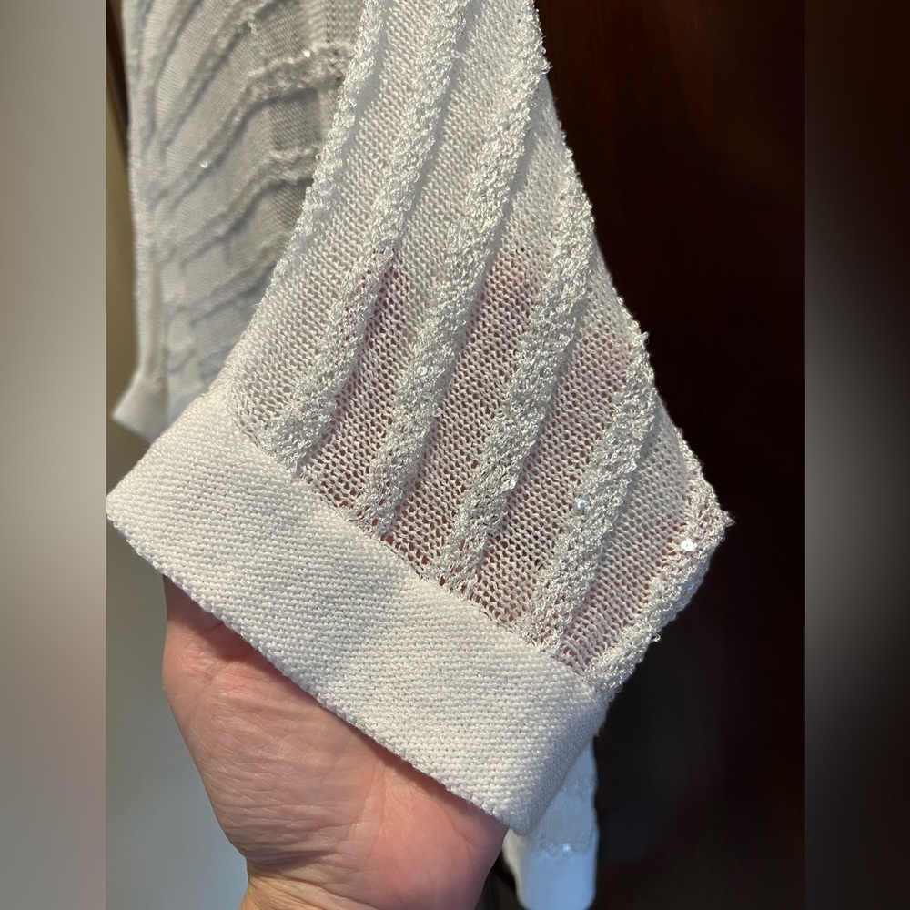 INC International Concepts NWT Sparkling Bling White “Dream” Cardigan - 1X - Picture 10 of 10